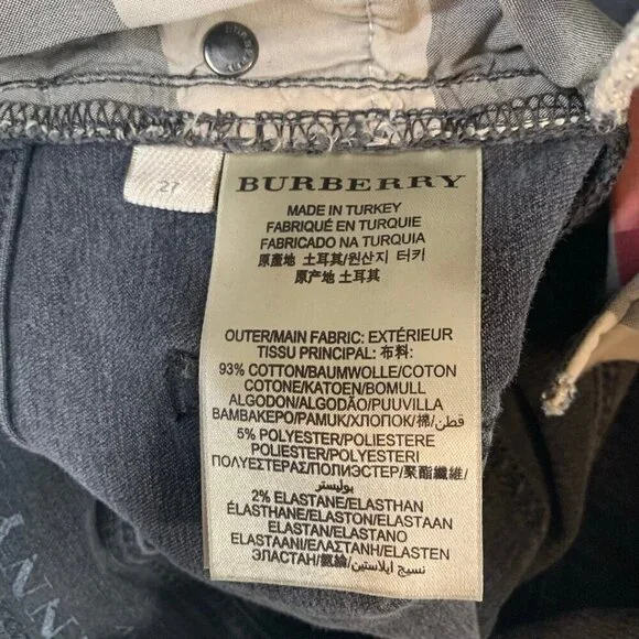 Burberry Brit Westbourne‎ black skinny stretch ankle denim jeans pants - Picture 8 of 12